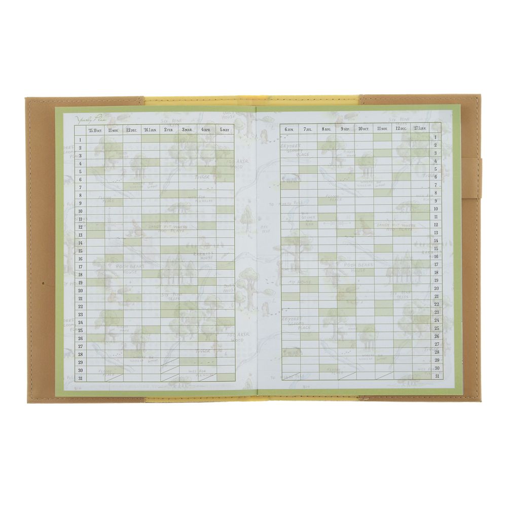 プー＆フレンズ 手帳・スケジュール帳 B6 型押し CALENDAR＆ORGANIZER 2026