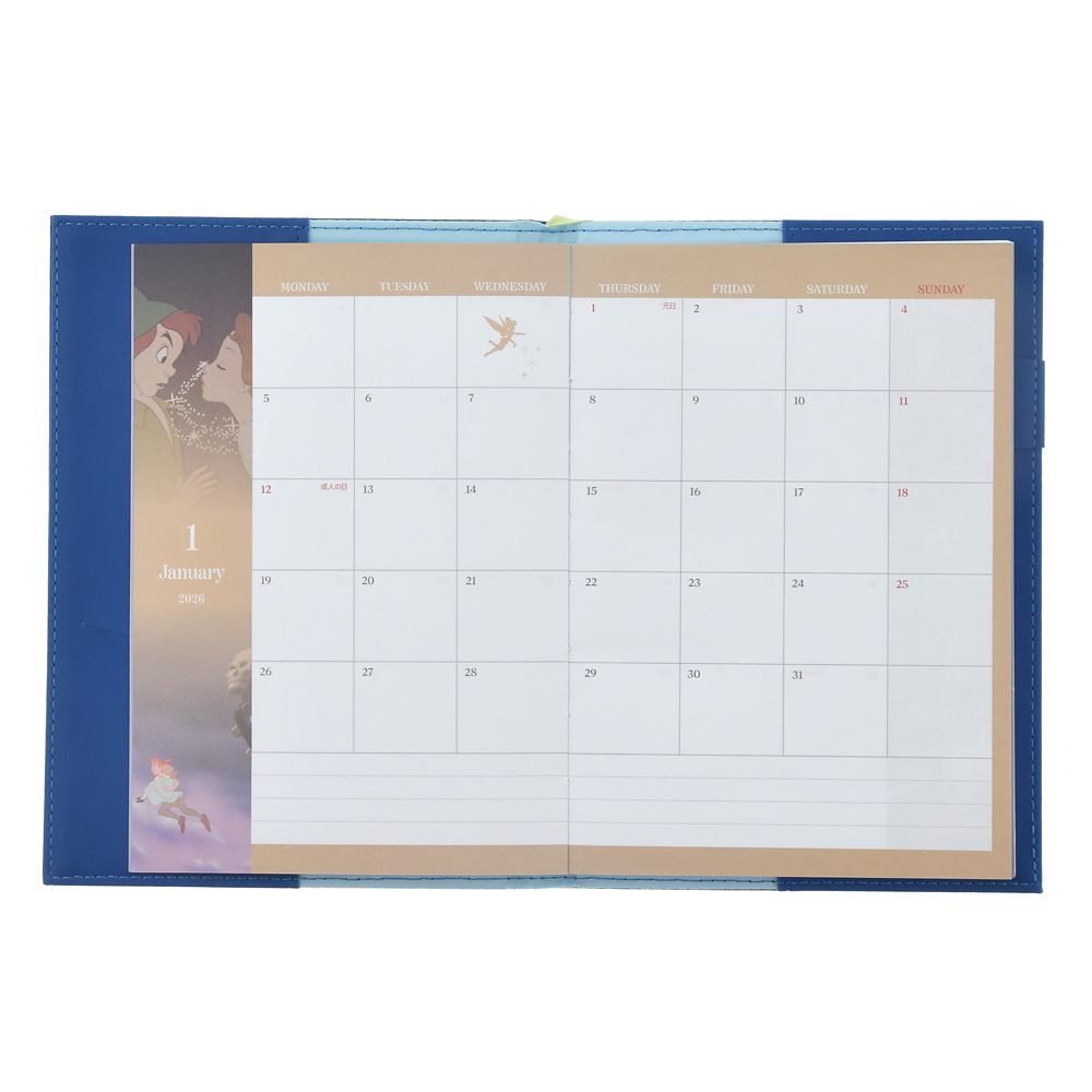 ピーター・パン 手帳・スケジュール帳 B6 型押し CALENDAR＆ORGANIZER 2026