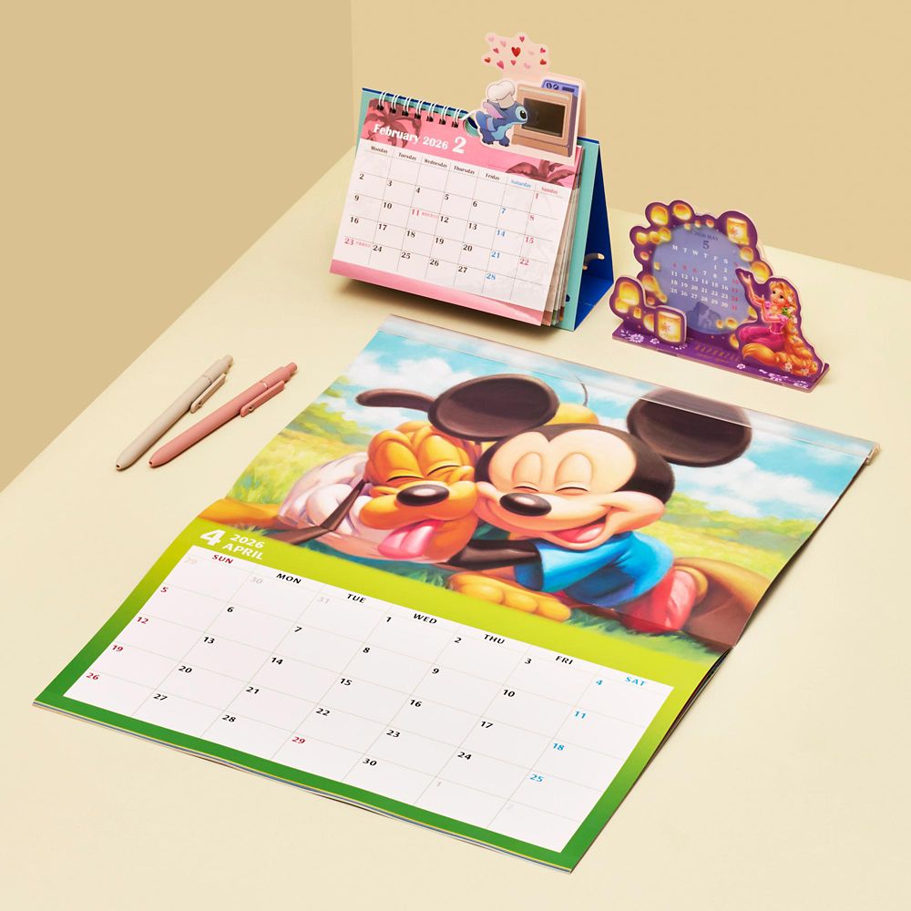 ラプンツェル＆パスカル 卓上カレンダー アクリル CALENDAR＆ORGANIZER 2026