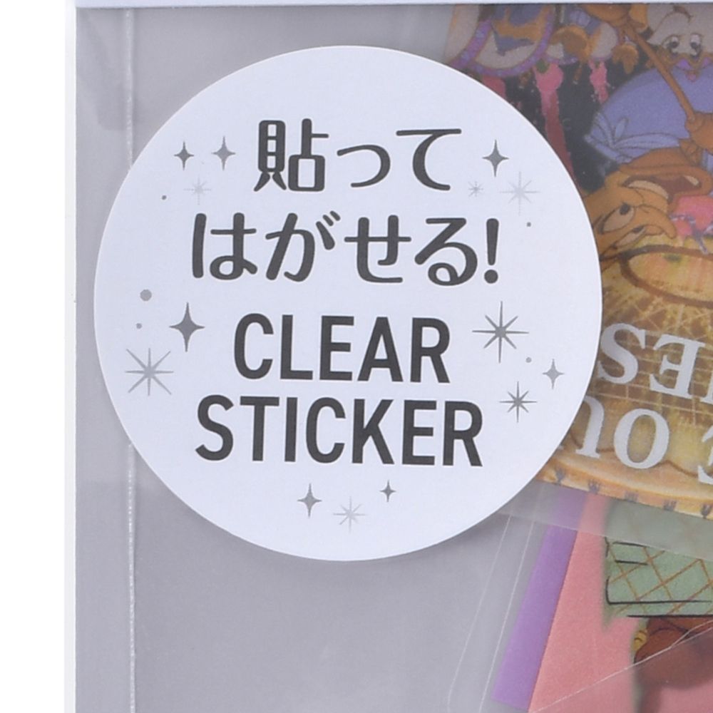 【再入荷】ディズニーキャラクター シール・ステッカー クリア 貼ってはがせる Music Sticker Collection