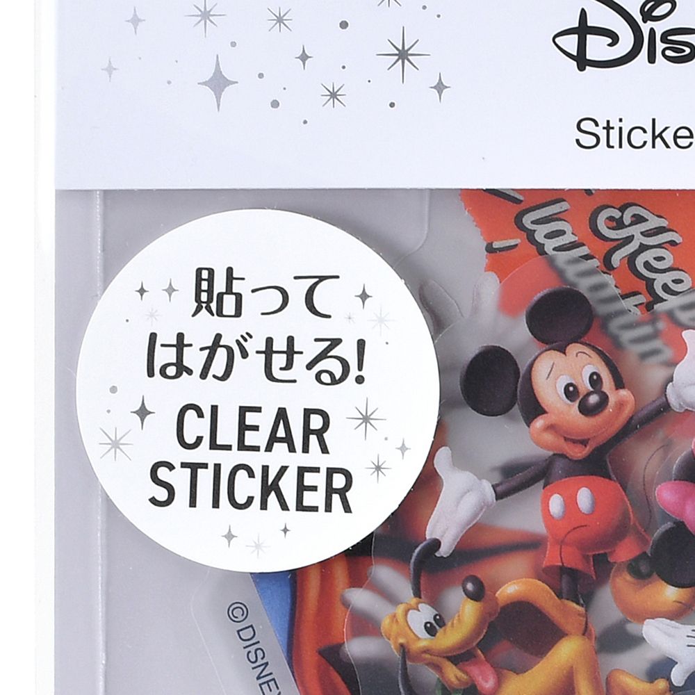ミッキー＆フレンズ シール・ステッカー クリア 貼ってはがせる ダイカット Sticker Collection