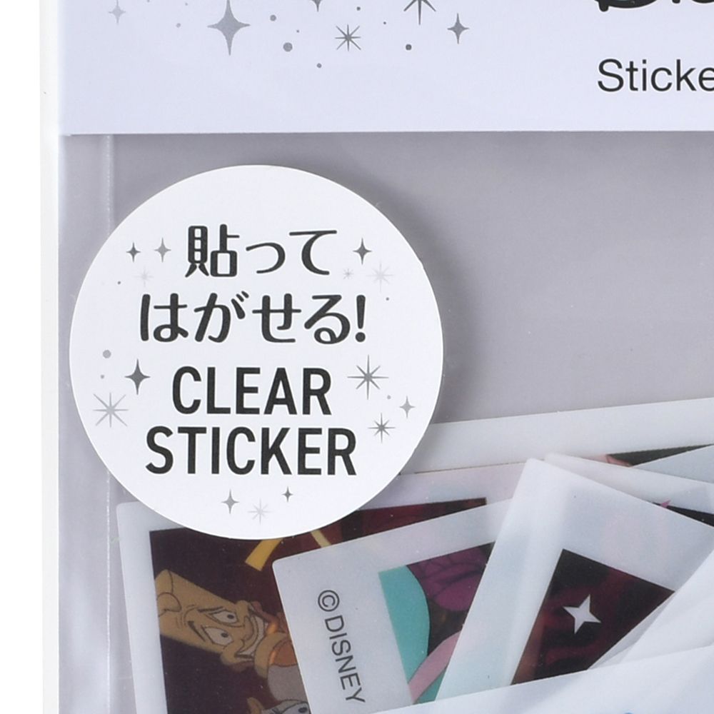 【再入荷】ディズニーキャラクター シール・ステッカー クリア 貼ってはがせる デコレーション インスタント写真風 Sticker Collection