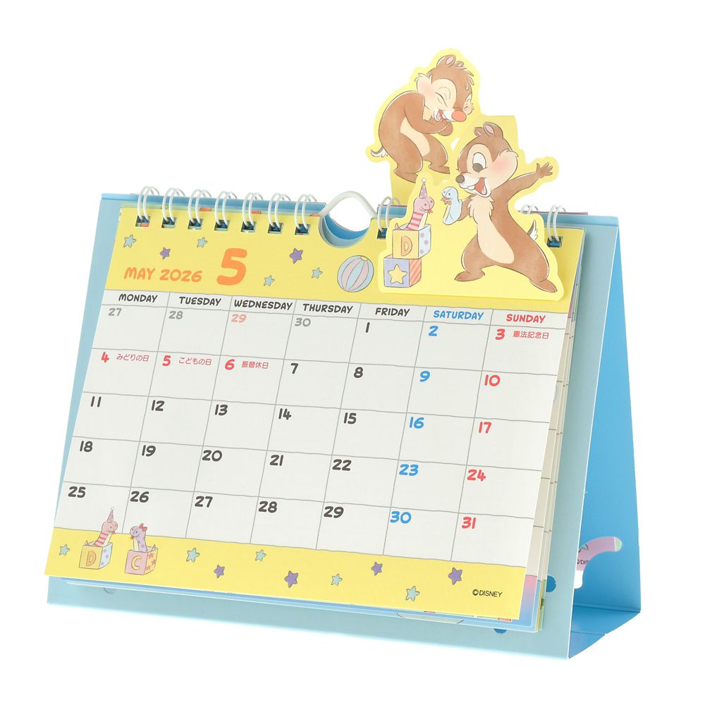チップ＆デール 卓上カレンダー ポップアップ Costume CALENDAR＆ORGANIZER 2026