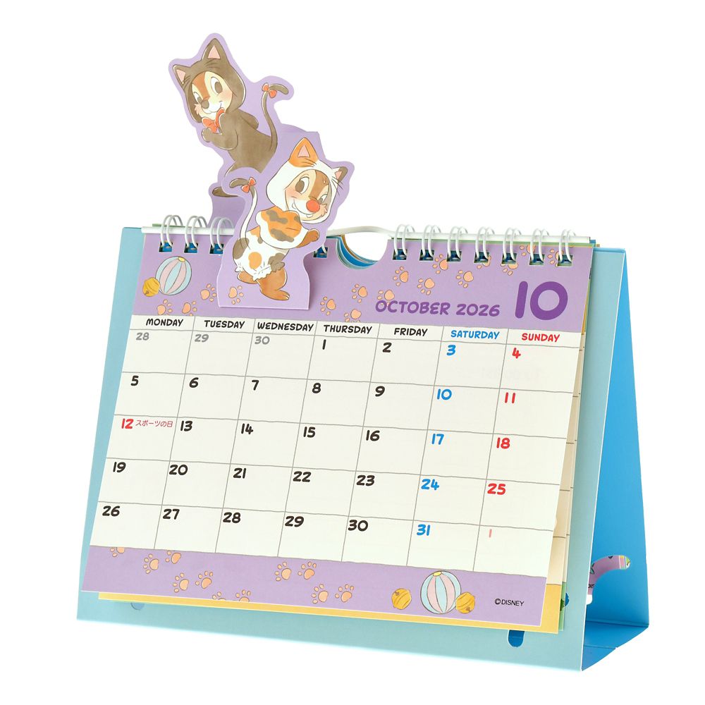 チップ＆デール 卓上カレンダー ポップアップ Costume CALENDAR＆ORGANIZER 2026