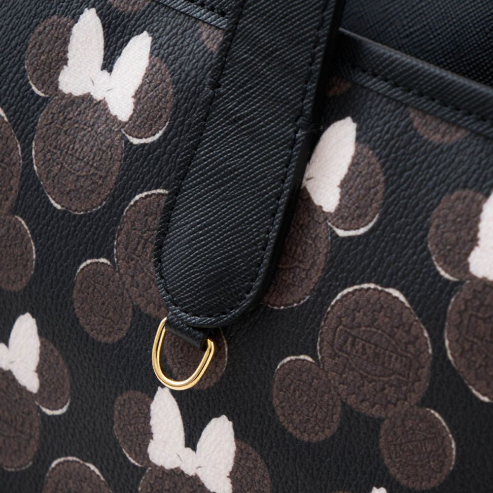 【キューポット】ジップ トートバッグ　ミッキー&ミニー クリームサンド ココアクッキー