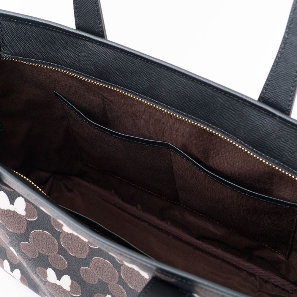 【キューポット】ジップ トートバッグ　ミッキー&ミニー クリームサンド ココアクッキー