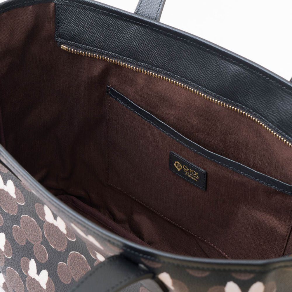 【キューポット】ジップ トートバッグ　ミッキー&ミニー クリームサンド ココアクッキー