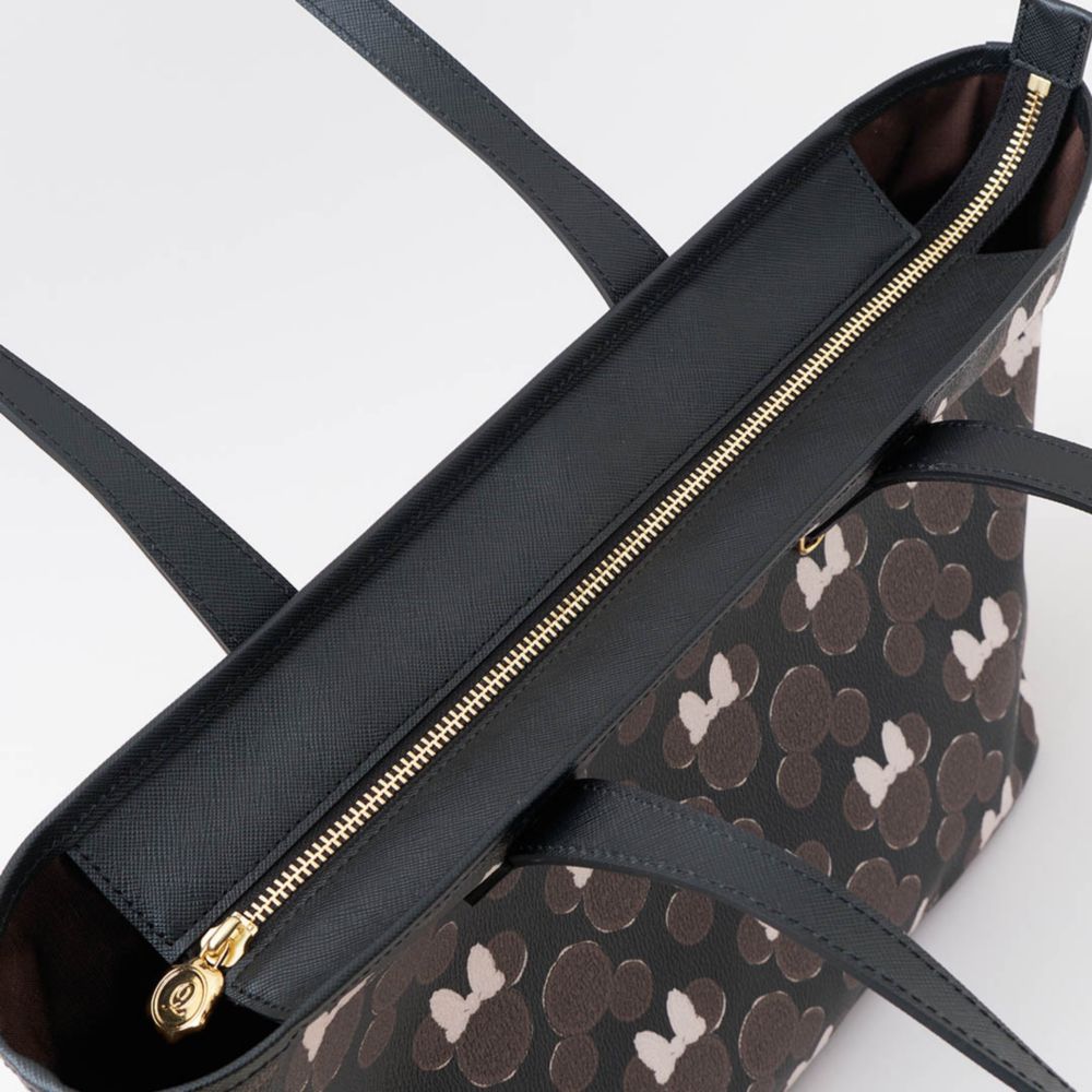 【キューポット】ジップ トートバッグ　ミッキー&ミニー クリームサンド ココアクッキー