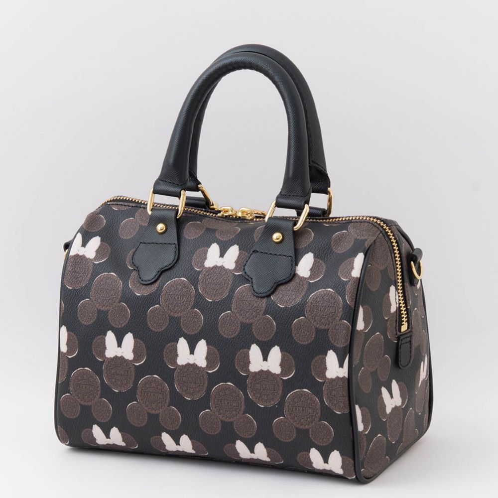 【キューポット】 ミニボストンバッグ　ミッキー&ミニー クリームサンド ココアクッキー