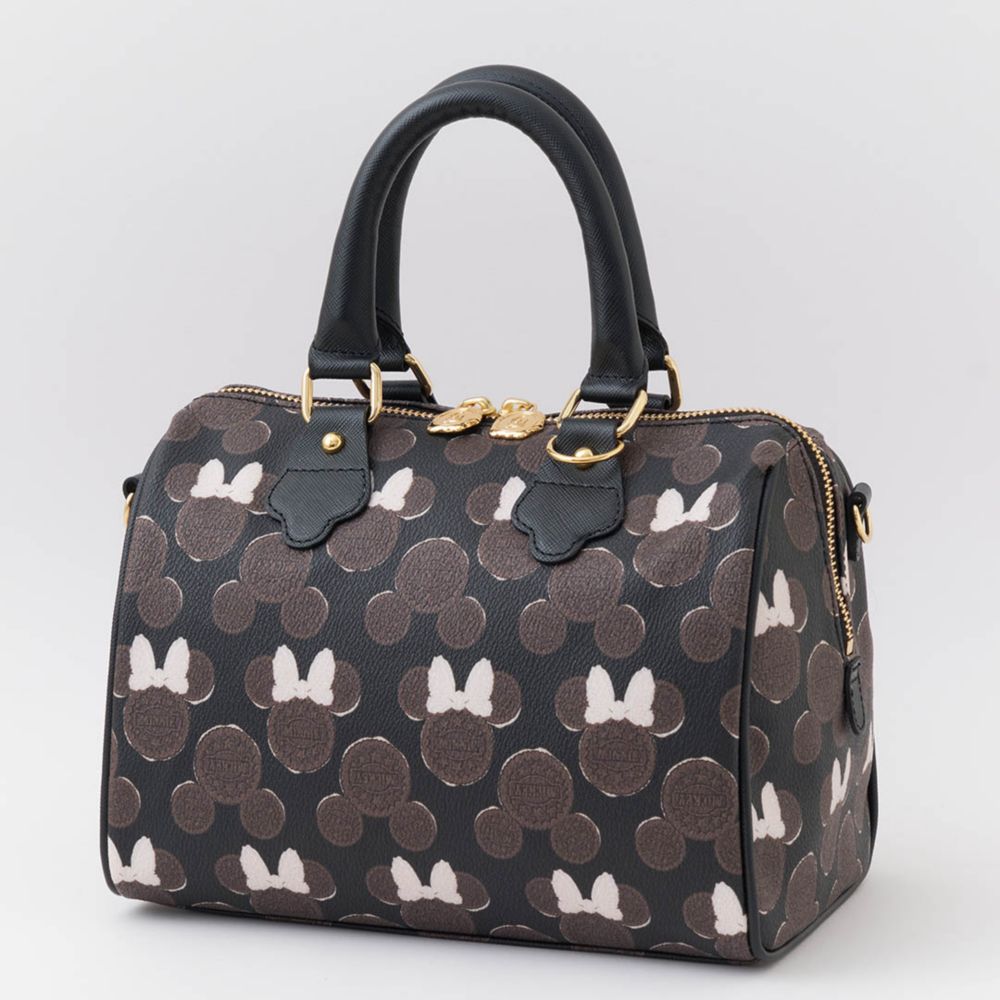 【キューポット】 ミニボストンバッグ　ミッキー&ミニー クリームサンド ココアクッキー