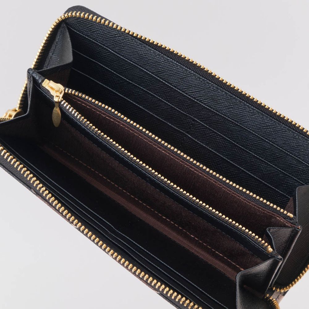 【キューポット】ラウンドファスナーウォレット　ミッキー&ミニー クリームサンド ココアクッキー