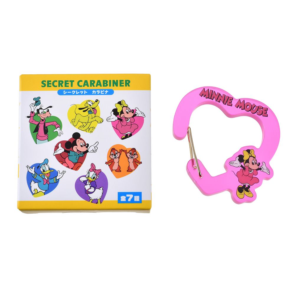 ミッキー＆フレンズ シークレットカラビナ ハート形 クリアカラー retro