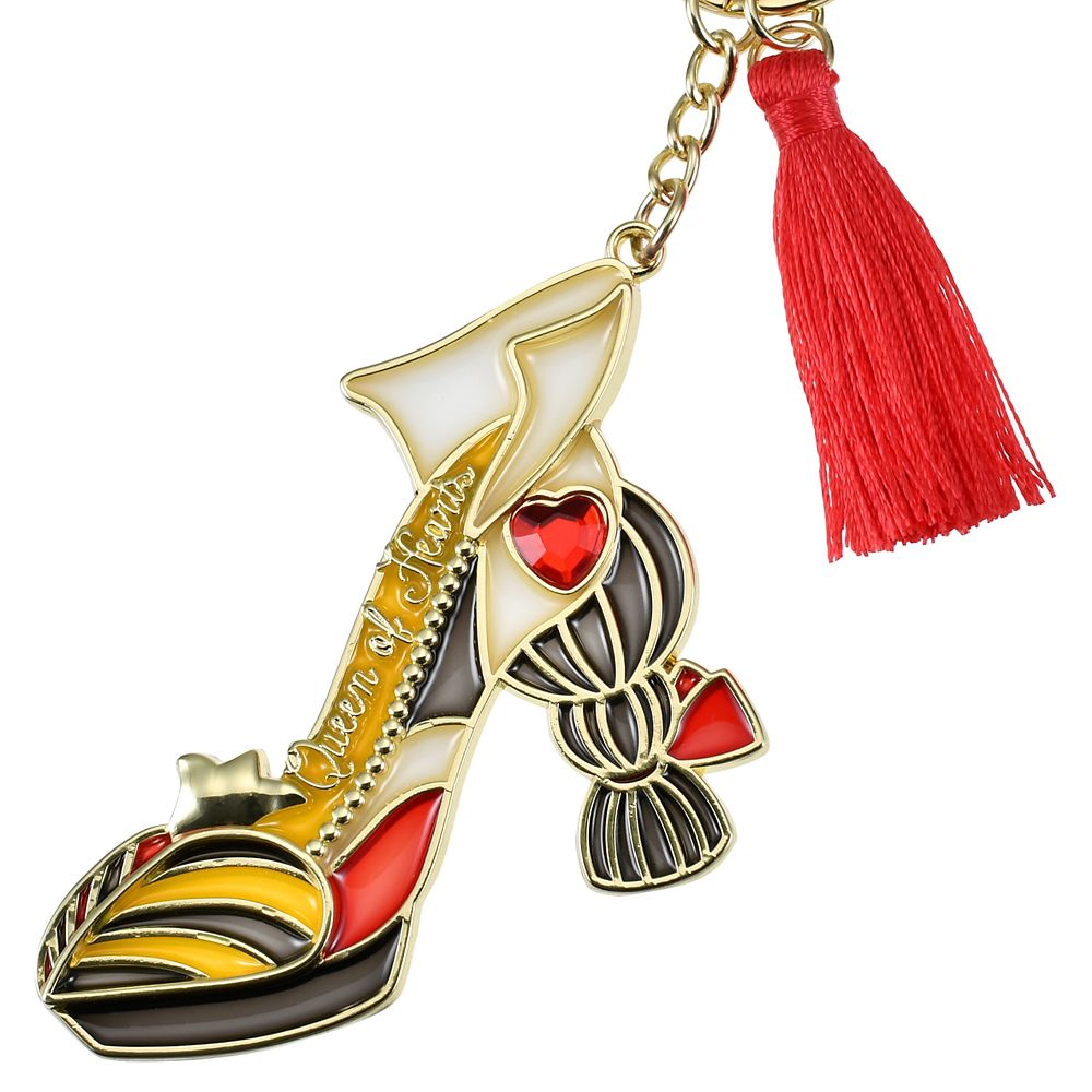 ハートの女王 キーホルダー・キーチェーン ハイヒール ステンドグラス風 DISNEY VILLAINS