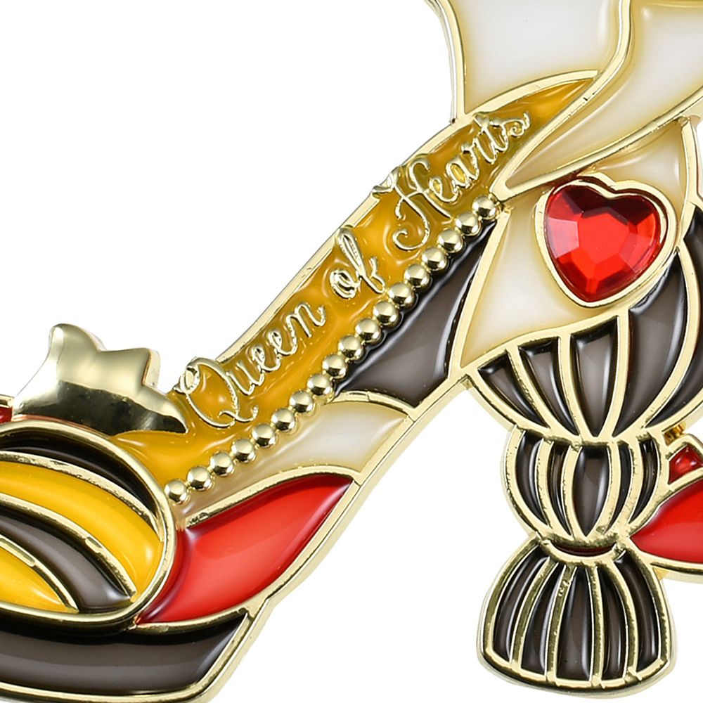 ハートの女王 キーホルダー・キーチェーン ハイヒール ステンドグラス風 DISNEY VILLAINS