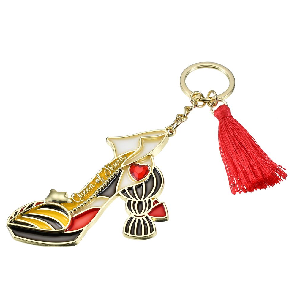 ハートの女王 キーホルダー・キーチェーン ハイヒール ステンドグラス風 DISNEY VILLAINS