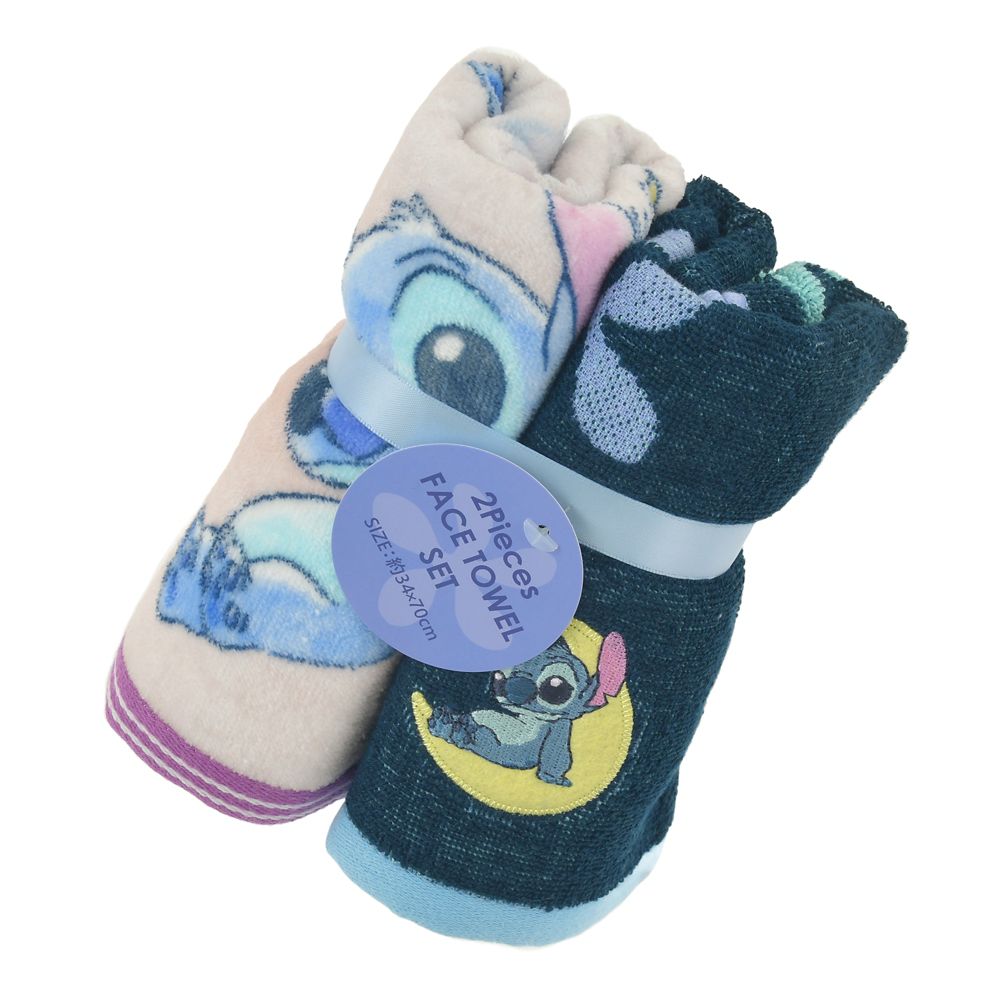 【再入荷】スティッチ＆スクランプ フェイスタオル セット パターン リロ＆スティッチ