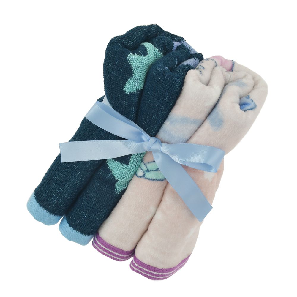 【再入荷】スティッチ＆スクランプ フェイスタオル セット パターン リロ＆スティッチ