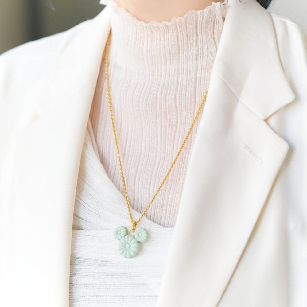 【キューポット】ミッキーマウス/ネックレス　マッチャ ワサンボン