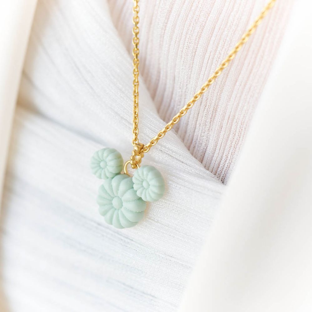 【キューポット】ミッキーマウス/ネックレス　マッチャ ワサンボン