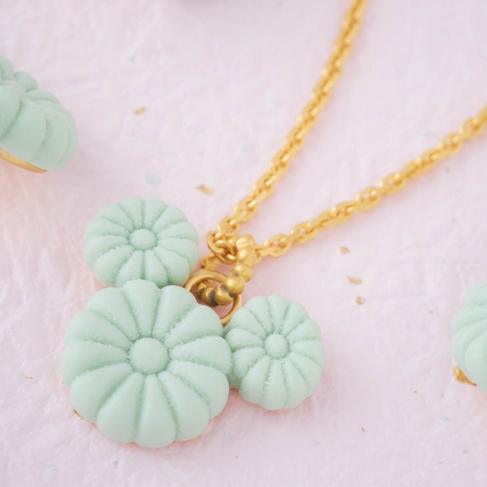 【キューポット】ミッキーマウス/ネックレス　マッチャ ワサンボン