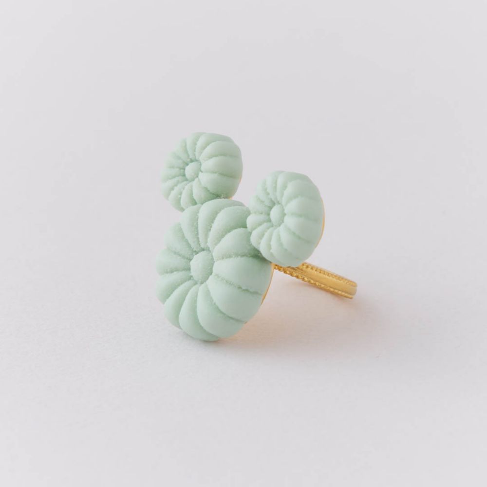 【キューポット】ミッキーマウス/リング　11号　マッチャ ワサンボン