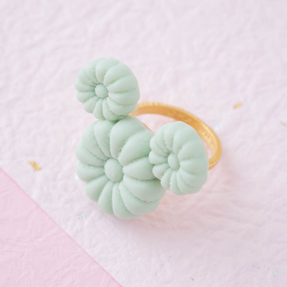 【キューポット】ミッキーマウス/リング　11号　マッチャ ワサンボン