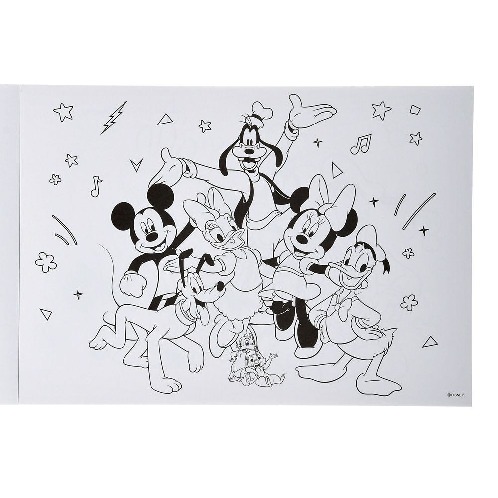 【キッズ用】ミッキー＆フレンズ ぬりえ・色鉛筆 セット ケース入り