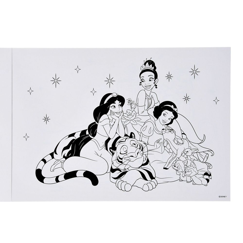 【キッズ用】ディズニープリンセス ぬりえ・色鉛筆 セット ケース入り