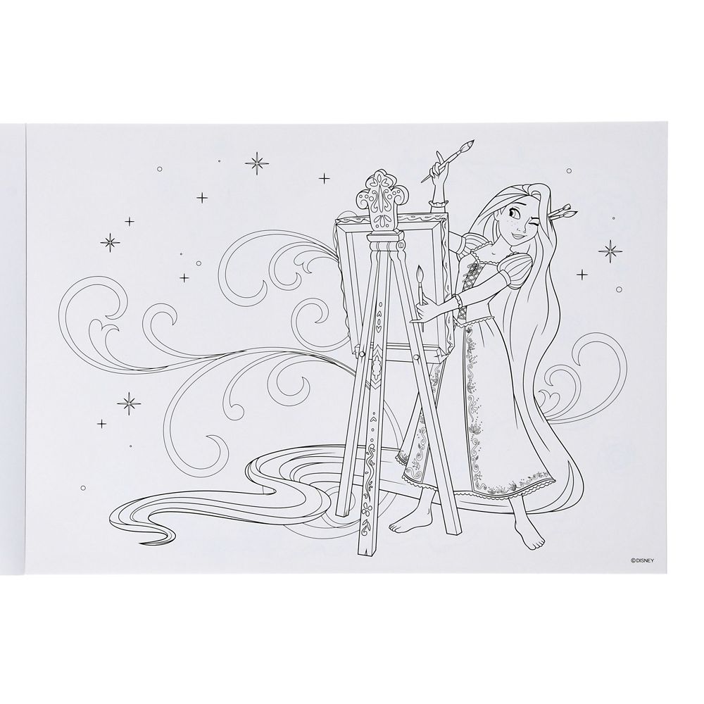 【キッズ用】ディズニープリンセス ぬりえ・色鉛筆 セット ケース入り