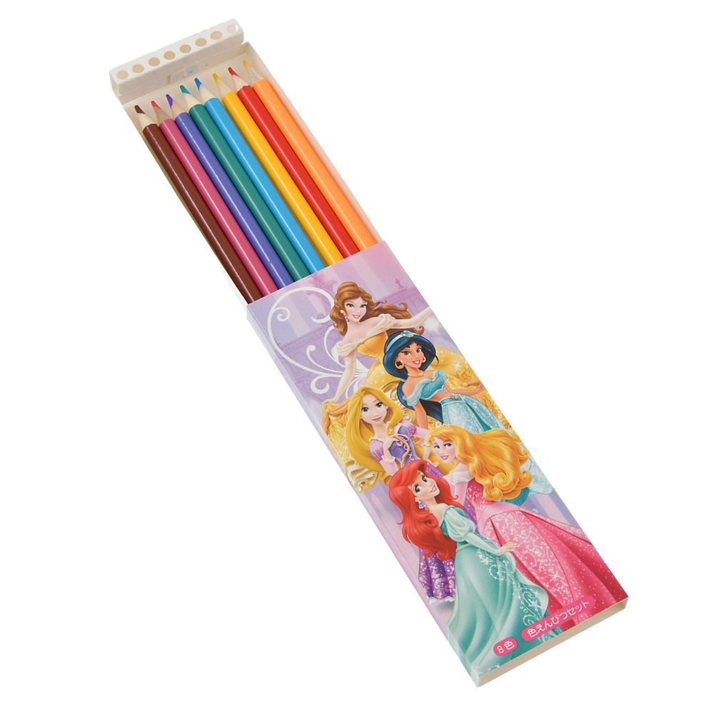 【キッズ用】ディズニープリンセス ぬりえ・色鉛筆 セット ケース入り