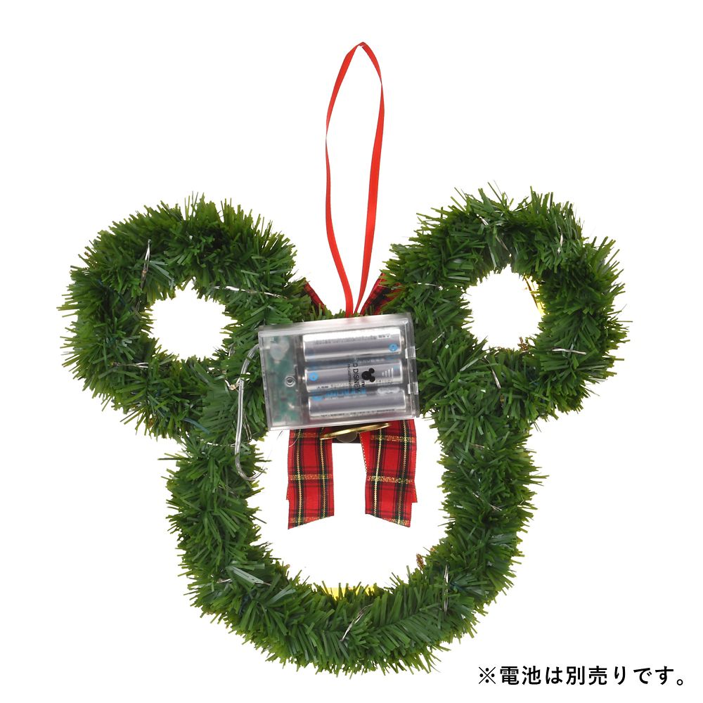 ミッキー＆ミニー リース ライトアップ DISNEY CHRISTMAS