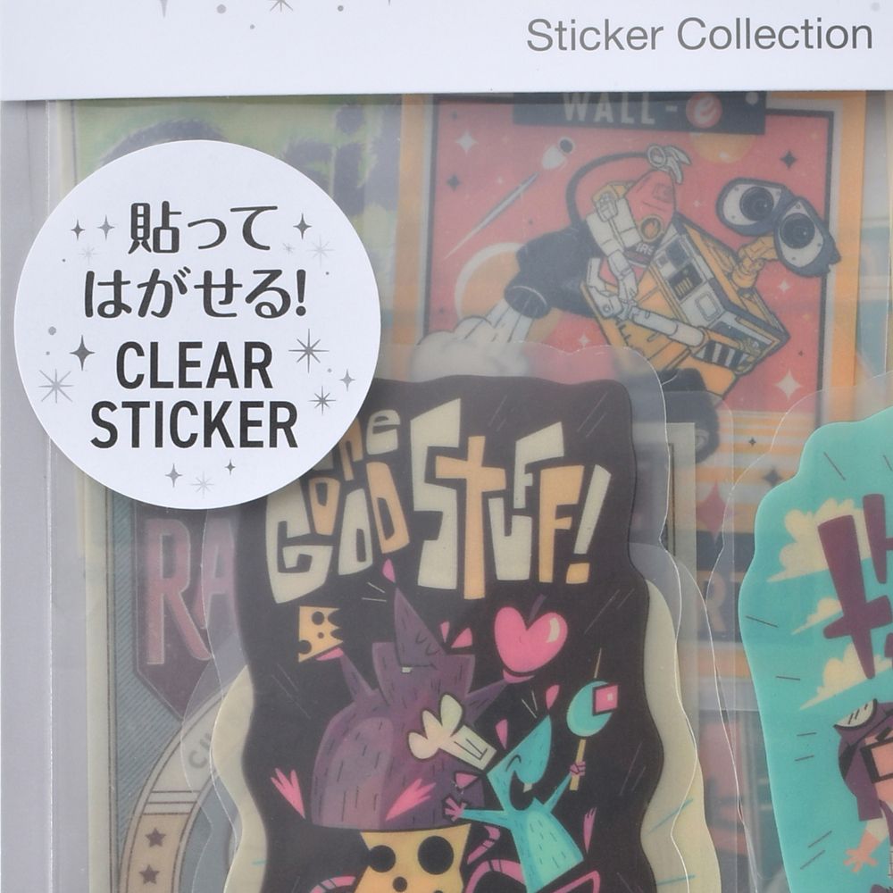 ディズニー＆ピクサーキャラクター シール・ステッカー クリア 貼ってはがせる Sticker Collection