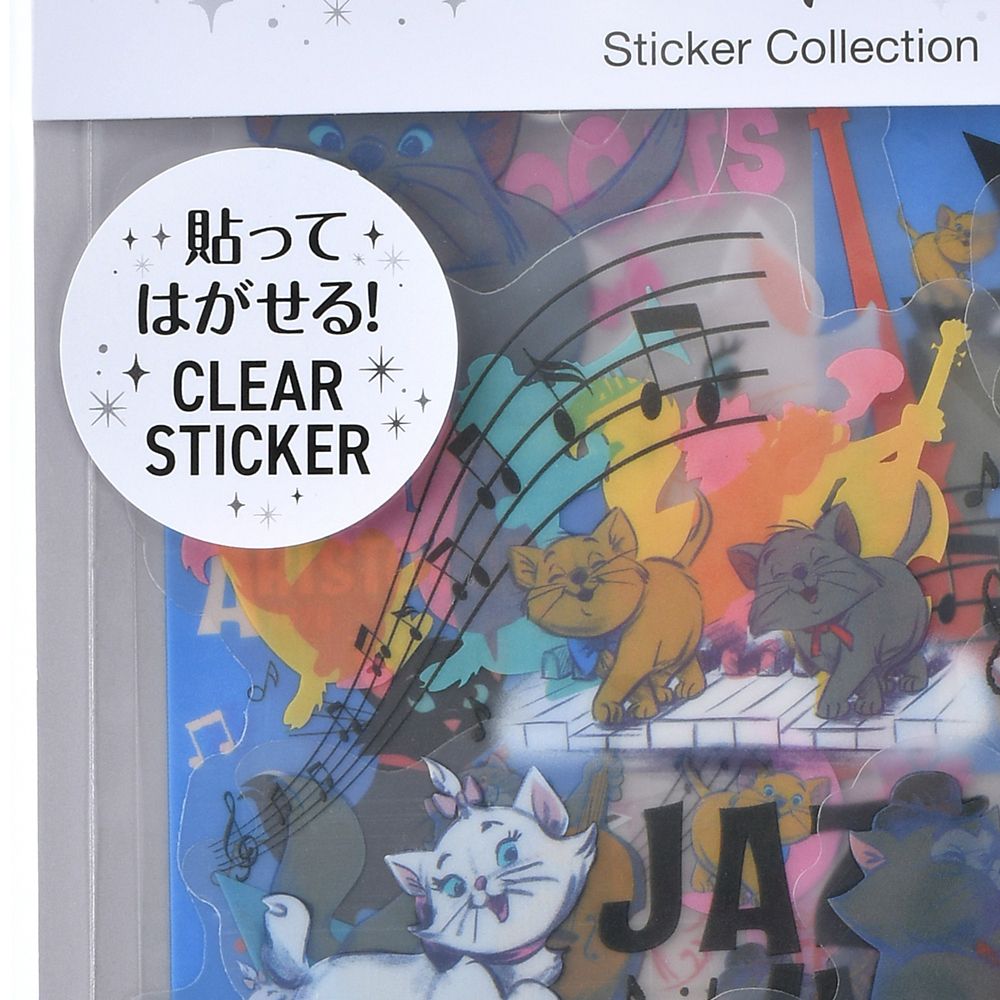 おしゃれキャット シール・ステッカー クリア 貼ってはがせる Jazz it Up Sticker Collection