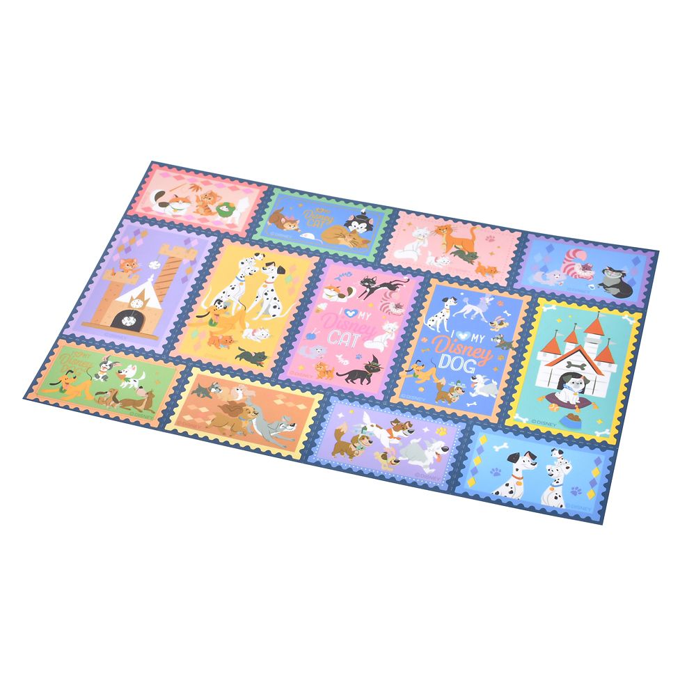 【再入荷】ディズニーキャラクター シール・ステッカー 切手風 デフォルメ ディズニーキャット＆ドッグ Sticker Collection
