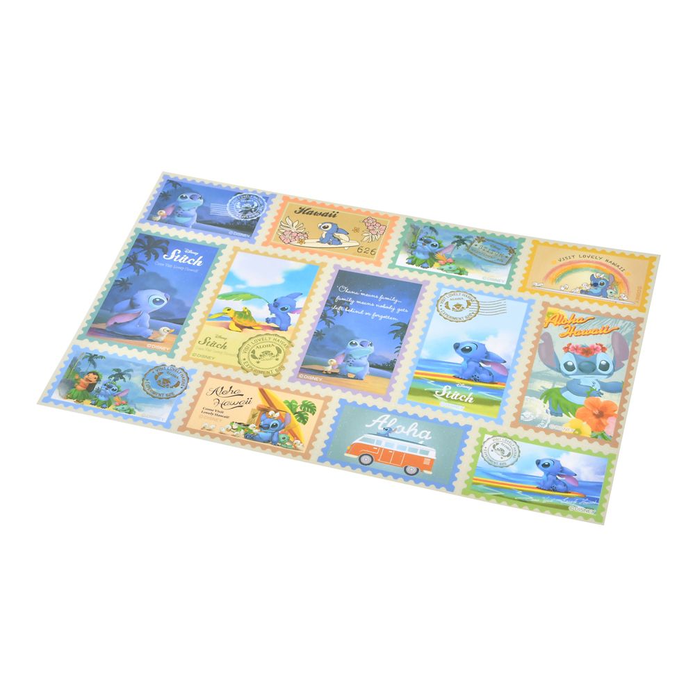 【再入荷】リロ、スティッチ、スクランプ シール・ステッカー 切手風 アロハ Sticker Collection