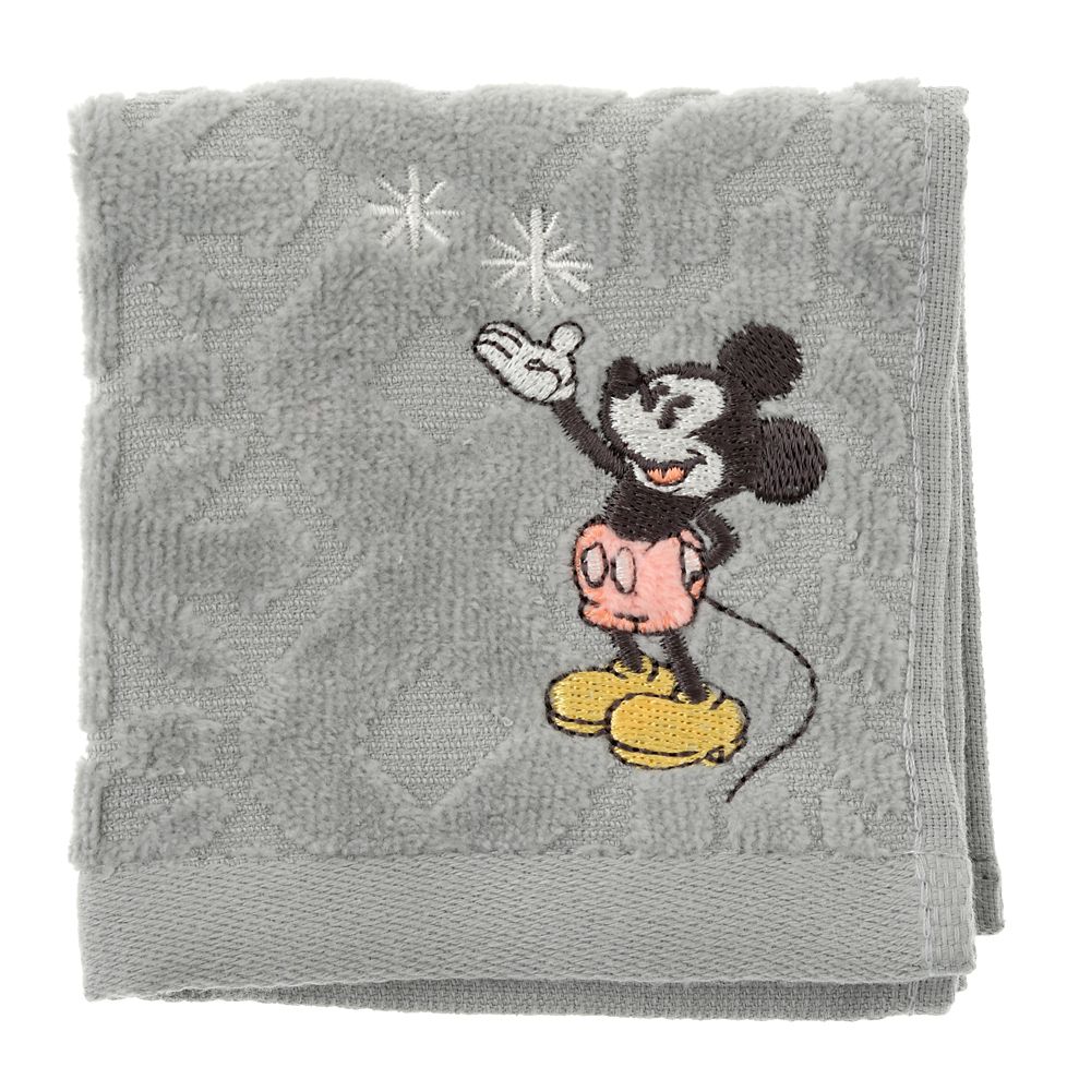 ミッキー ミニタオル ケーブル編み風