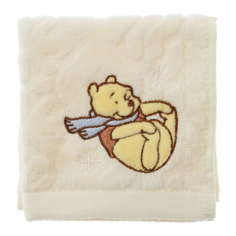 プーさん ミニタオル ケーブル編み風