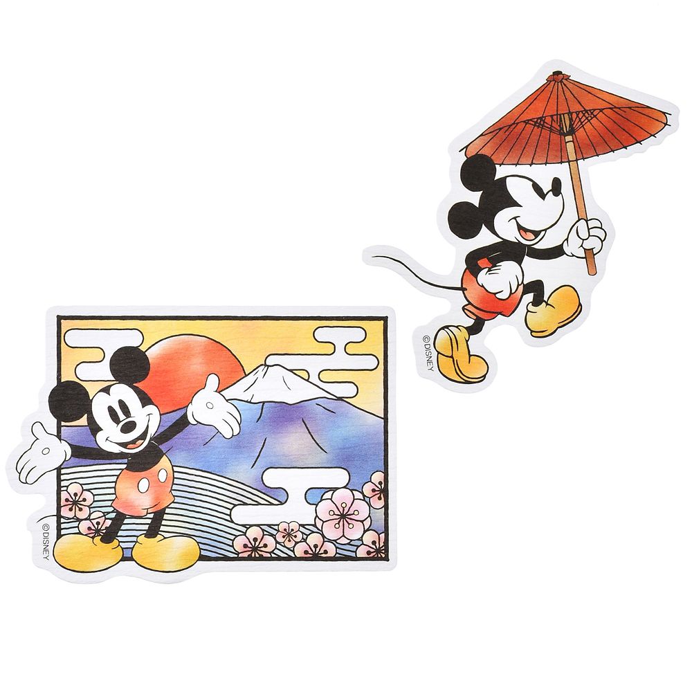 ミッキー＆フレンズ シール・ステッカー ダイカット 和紙風 Japan Sticker Collection