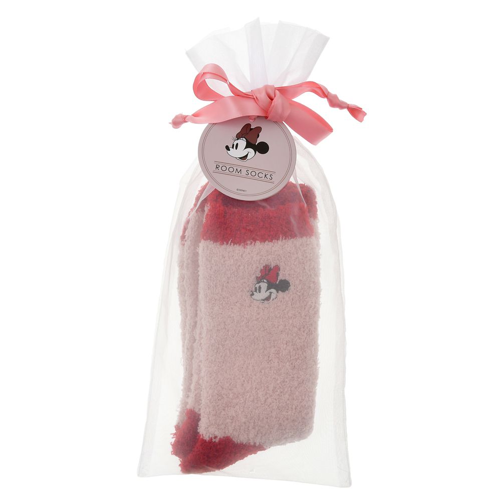 ミニー ルームソックス フェイス 刺しゅう ピンク 23～25 Room Wear