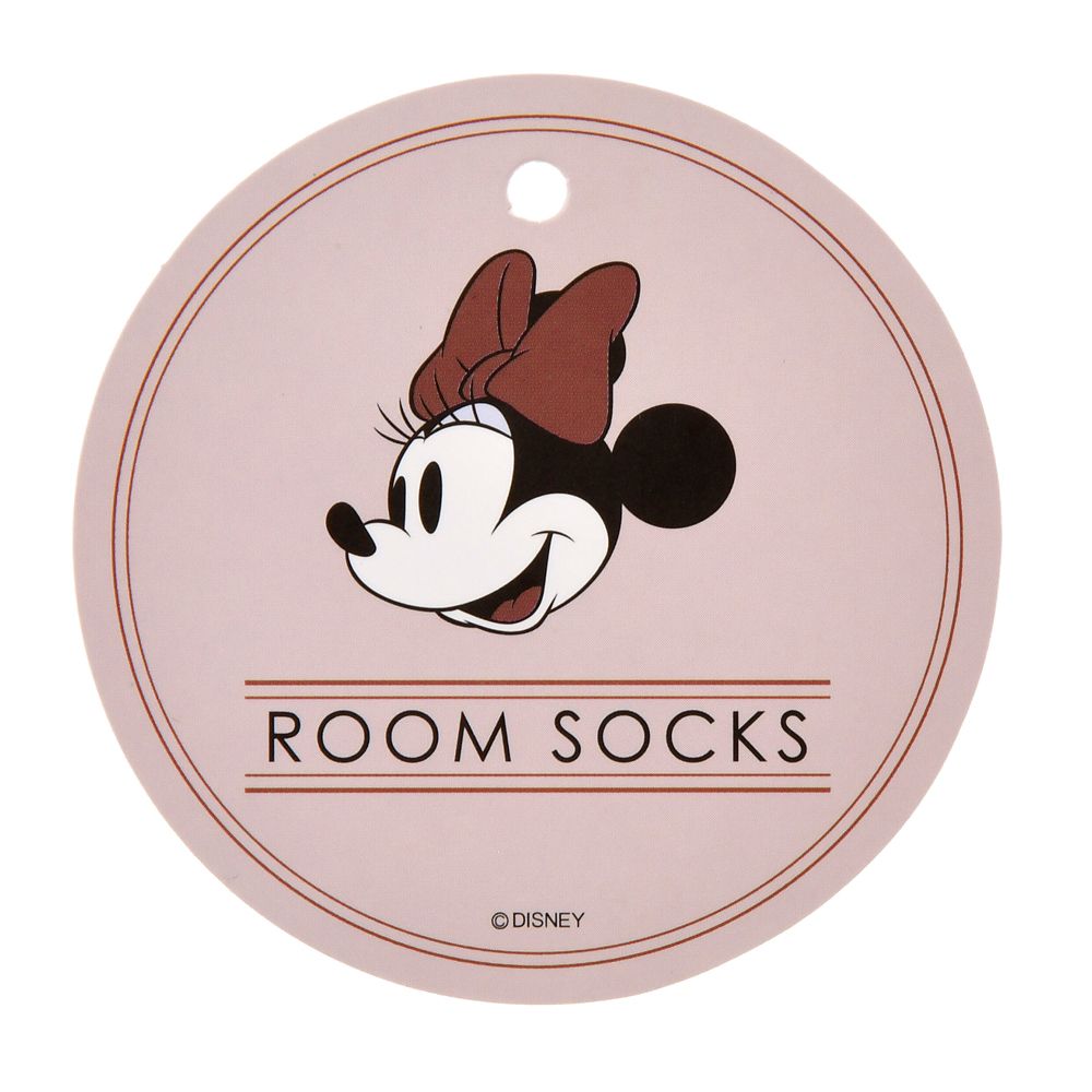 ミニー ルームソックス フェイス 刺しゅう ピンク 23～25 Room Wear