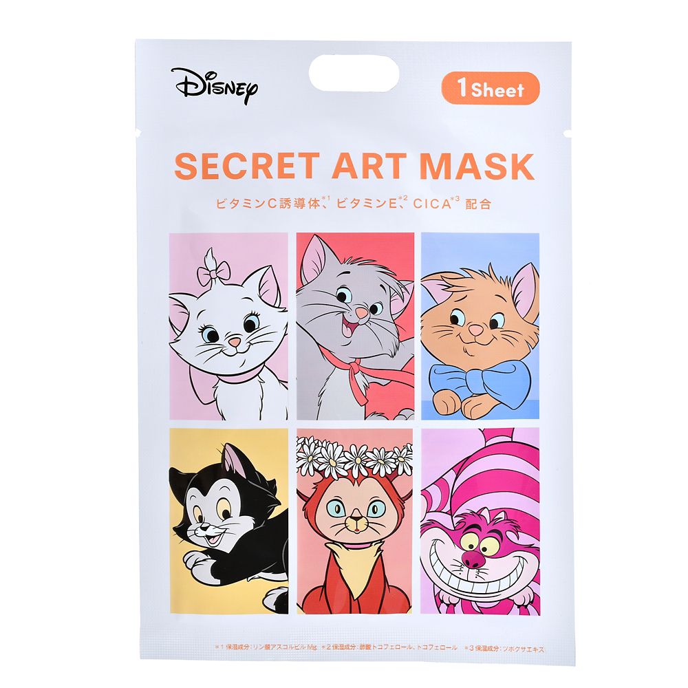 ディズニーキャラクター シークレットフェイスマスク ディズニーキャット DISNEY SKIN CARE