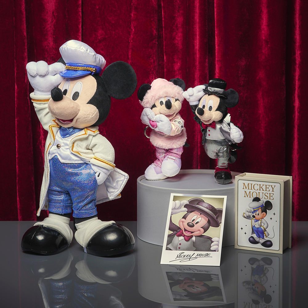 ミッキー ぬいぐるみキーホルダー・キーチェーン ピンク HAPPY BIRTHDAY MICKEY