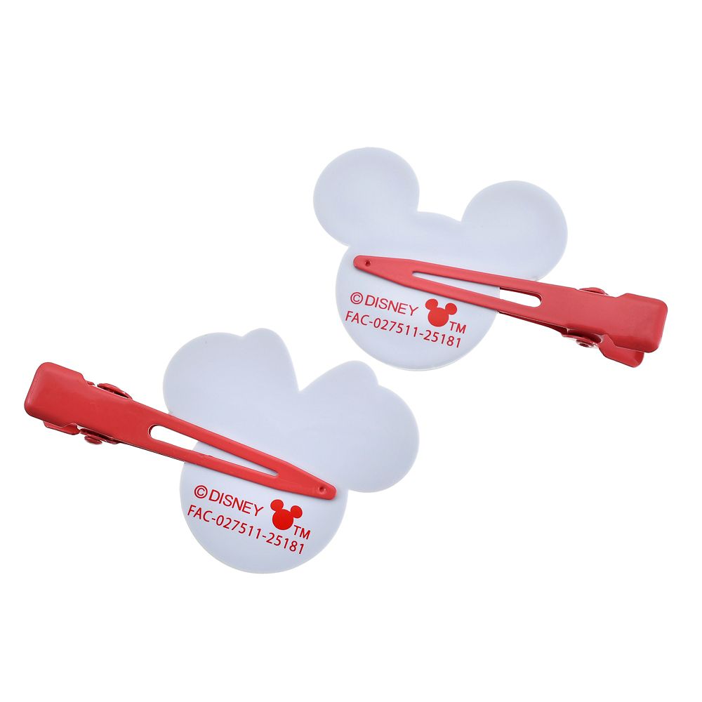 ミッキー＆ミニー ヘアクリップ セット カラークリップ スノーフレーク MAEGAMI Hair Zakka