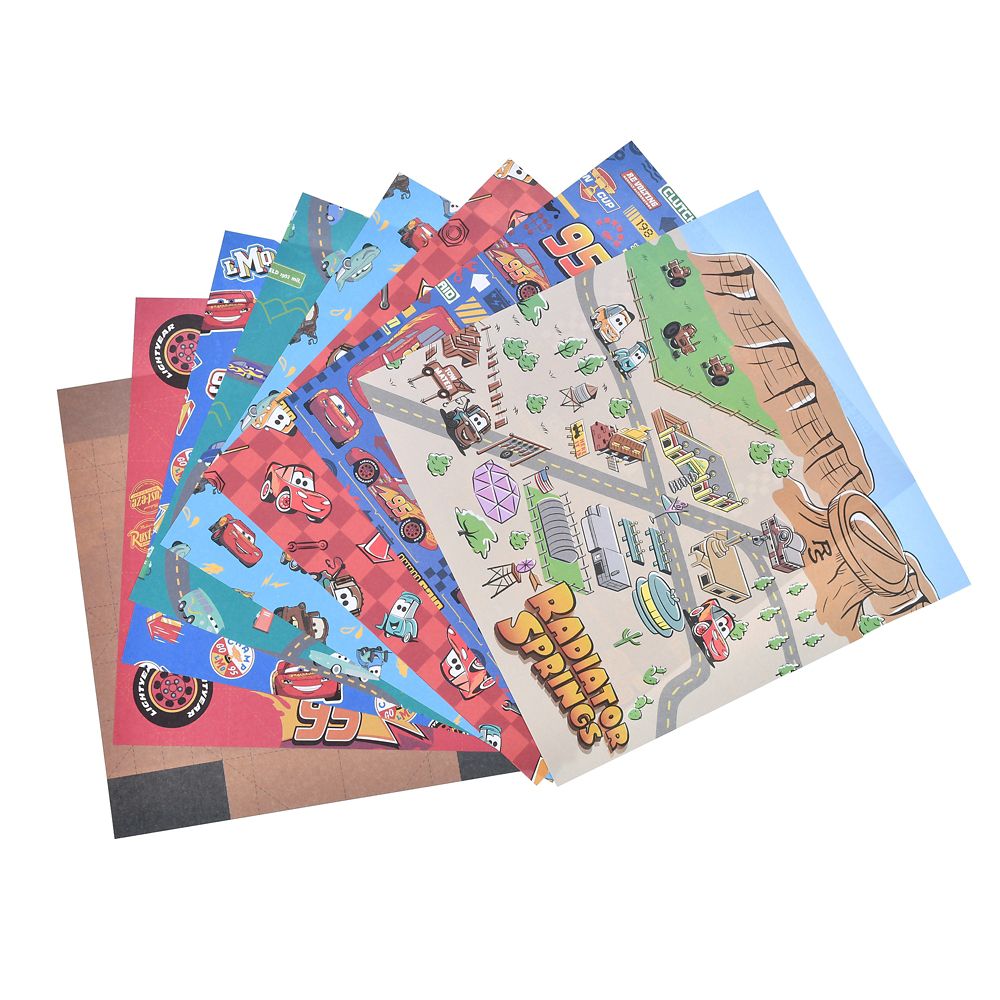 【キッズ用】カーズ おりがみメモ シール付き