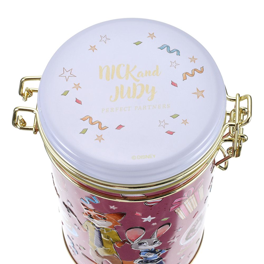 ジュディ・ホップス＆ニック・ワイルド サブレ キャニスター缶入り エンボス ホリデーギフト Ever Green