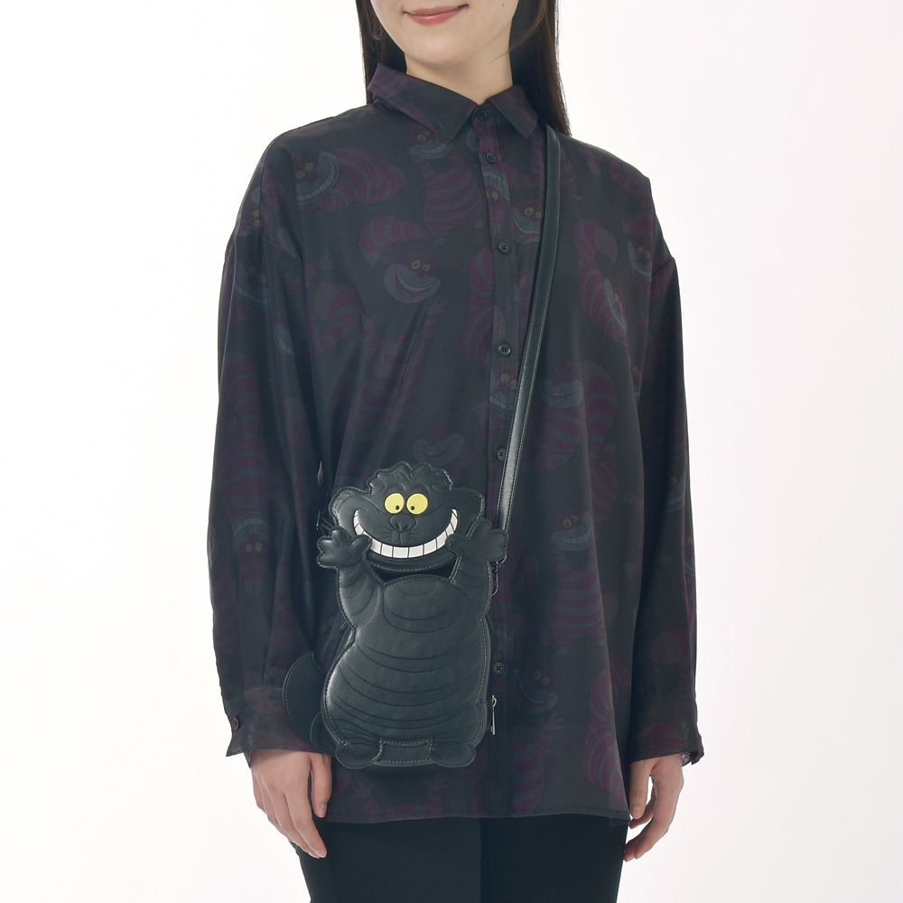 チェシャ猫 ショルダーバッグ 蓄光 ダイカット ブラック CHESHIRE CAT