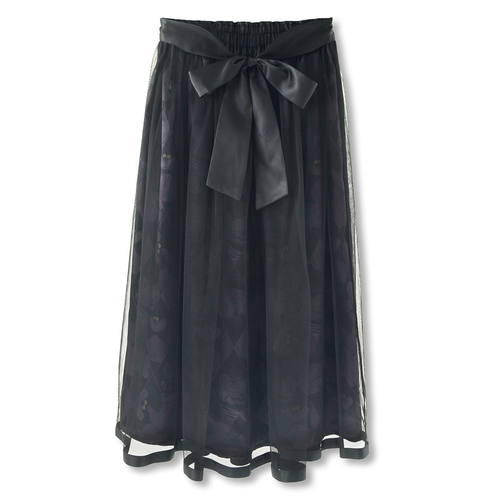 チェシャ猫 スカート 総柄 ブラック CHESHIRE CAT