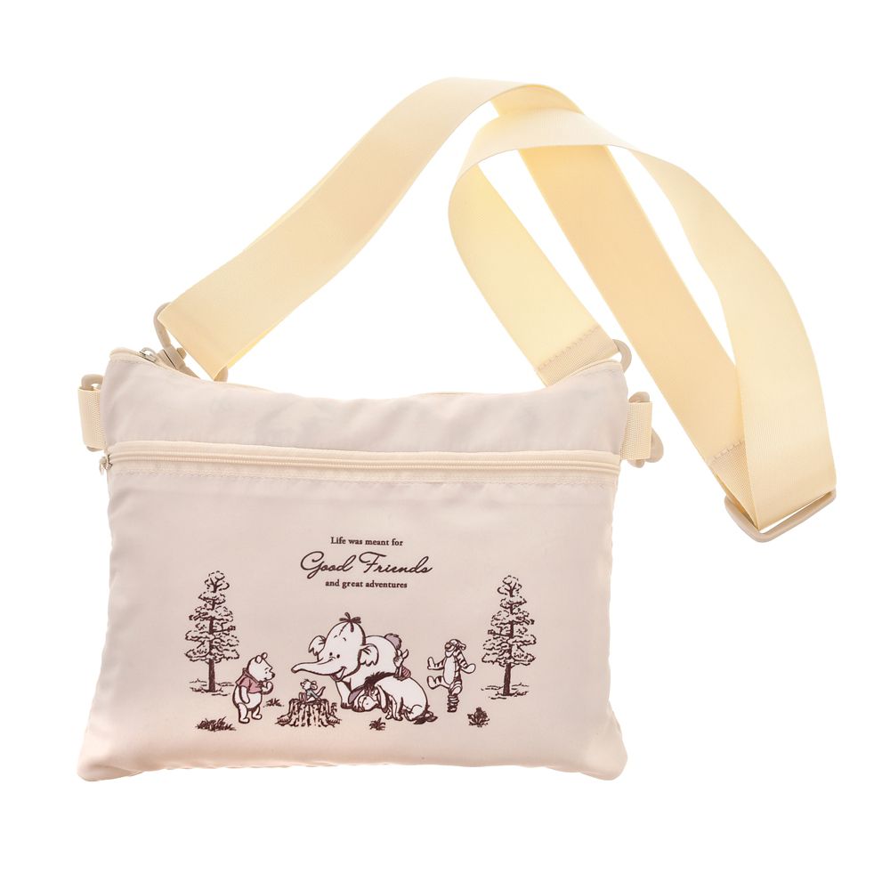 プー＆フレンズ ボストンバッグ 折りたたみ式 ポーチ入り 4WAY POOH TRAVEL