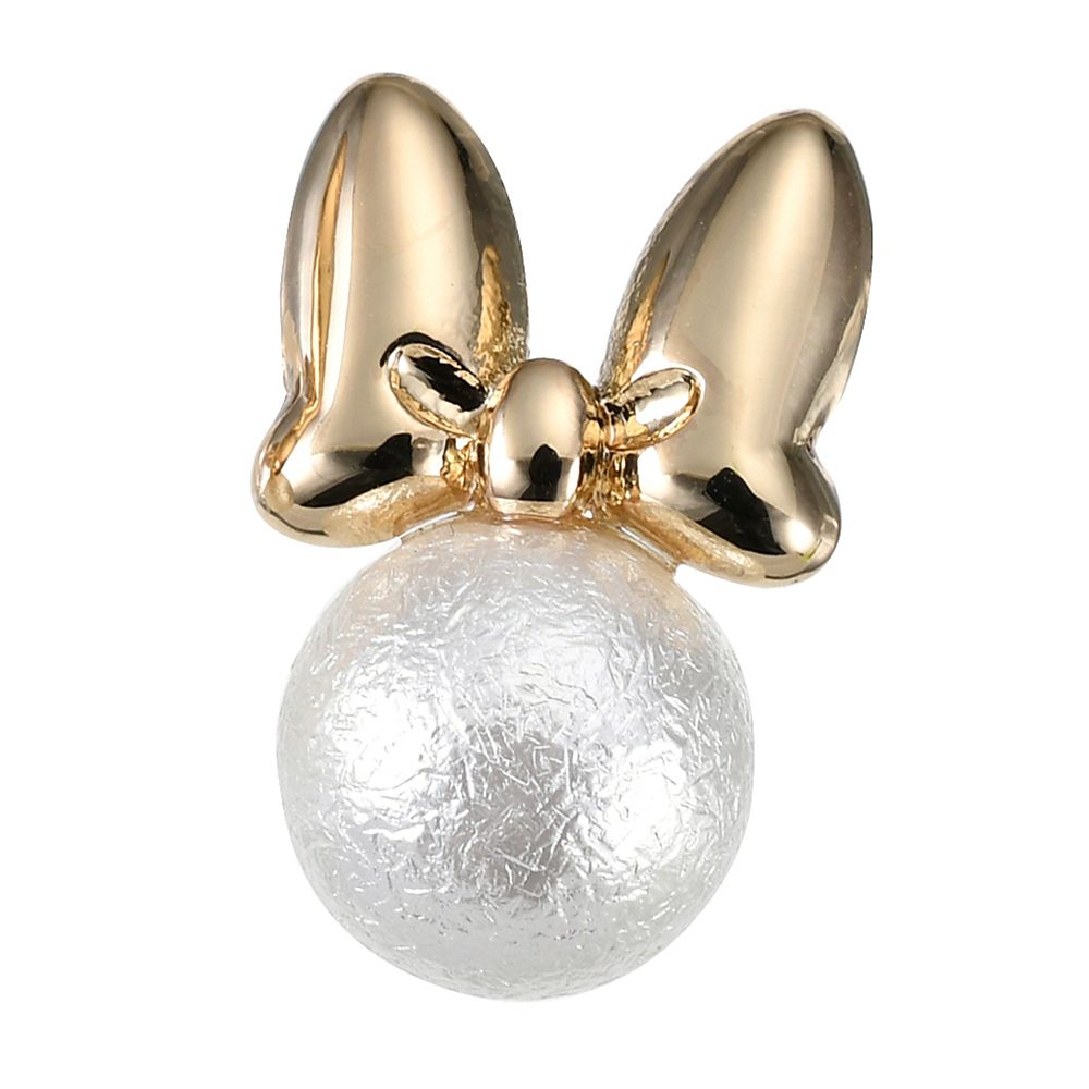 【再入荷】ミニー イヤリング リボン＆コットンパール風