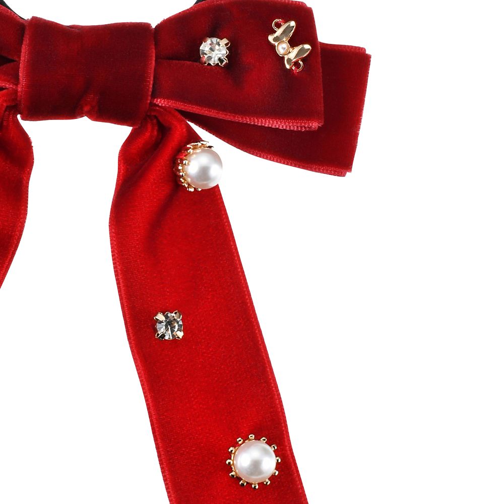 ミニー ヘアポニー リボン パール＆ストーン ランダム